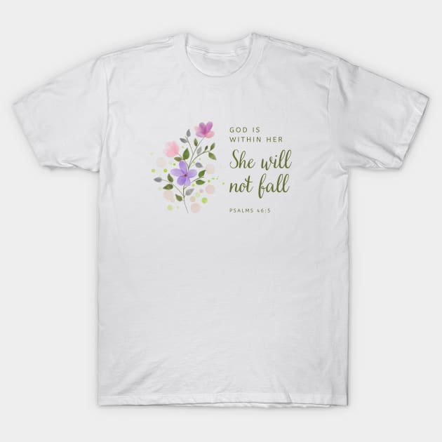 God is Within Her - Christian Apparel T-Shirt by ThreadsVerse